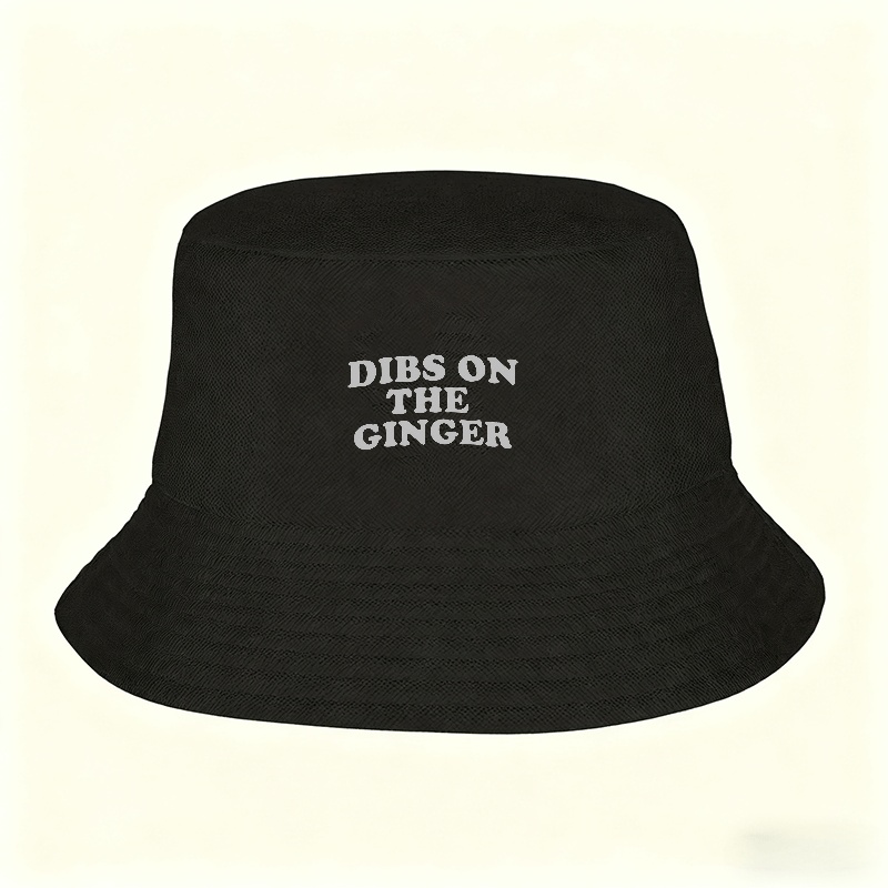 TEMU 1pc Fun " On The Ginger" Printed Fisherman Hat, Stylish Casual Outdoor Sun Hat, Trendy Unisex Hat For , Breathable And Comfortable -style