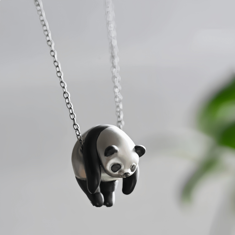 Elegant Chinese Style Panda Pendant Necklace