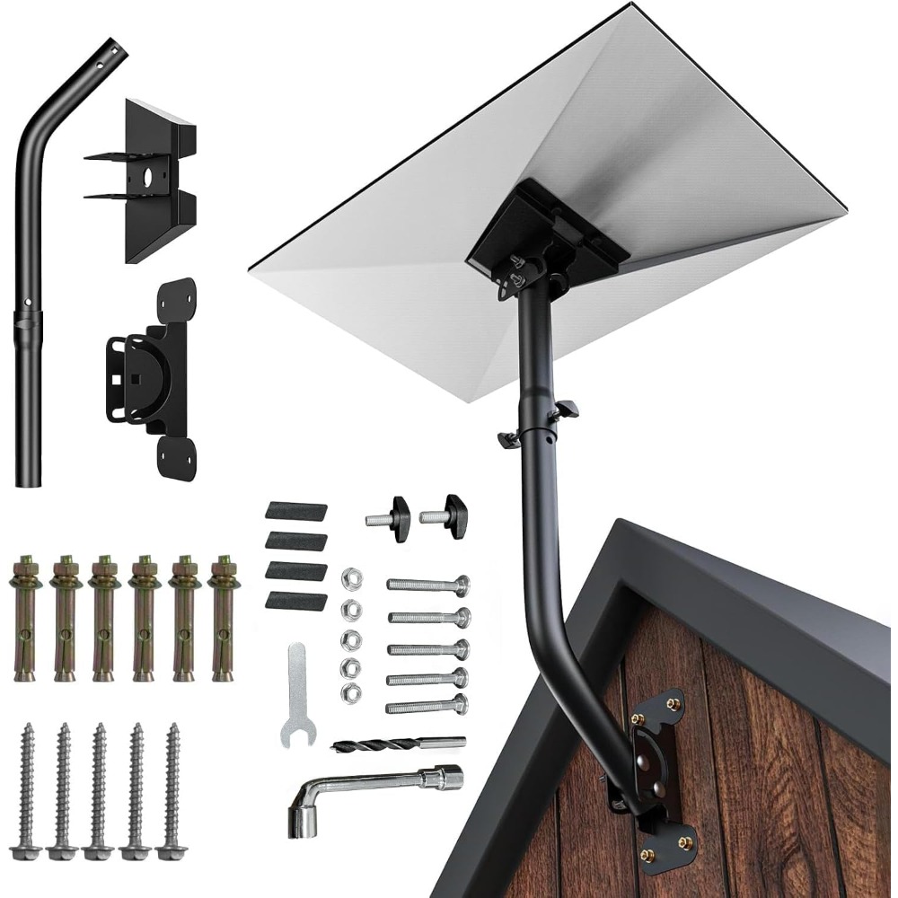 TEMU Supporto Starlink Gen 3 Regolabile a 360簞 per Montaggio a Parete o con Adattatore Tubo, Kit di Montaggio Universale per Starlink Gen 3, Supporto