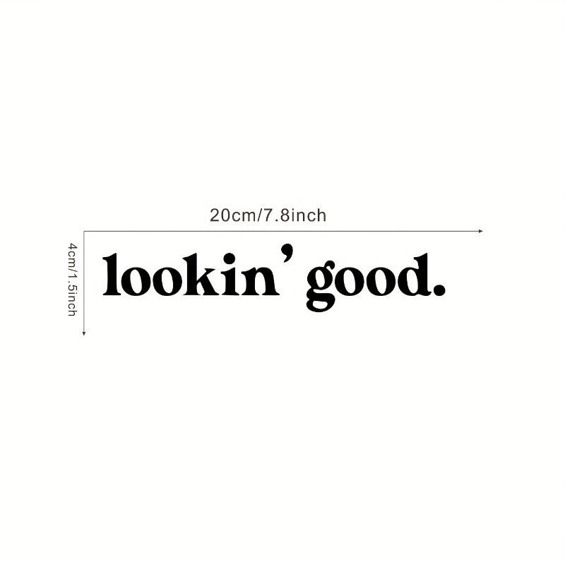 Stickers Only, , Motivational Text Phrases For Dressing Mirror, Makeup Mirror, Bathroom Mirror Decoration Stickers, Car Decoration Stickers