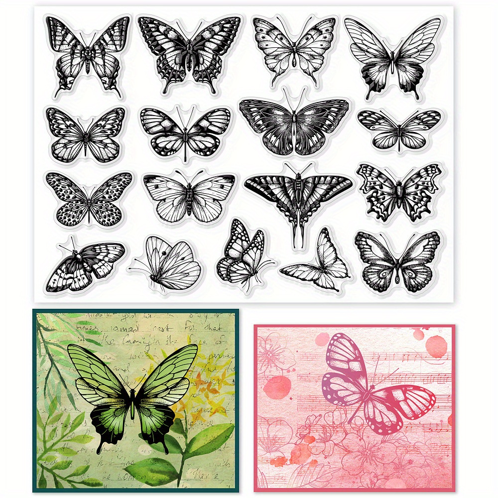 TEMU 1 Sheet Of Vintage-style Clear Stamps Designed For Scrapbooking, Featuring Transparent Specimens Ideal For Crafting Cards, Photo Albums, And