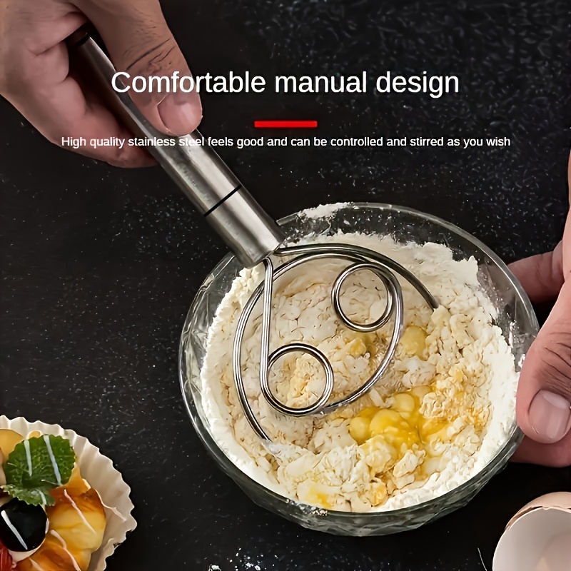 Stainless Steel Dough Whisk for Mixing and Baking