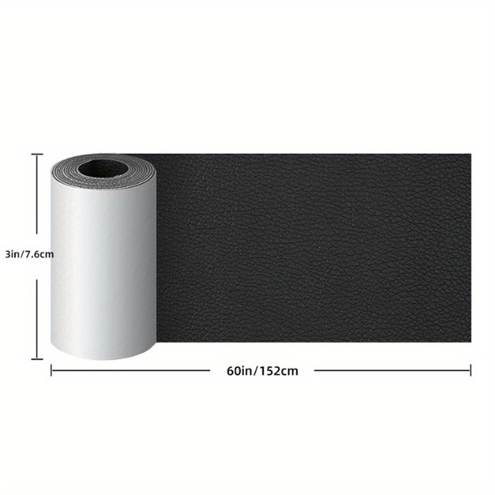 TEMU Faux Leather Repair Tape, Self Adhesive Pu Leather Repair Patch Couch Sofa Car Seat Chair Renovation Sticker 7.6*152cm