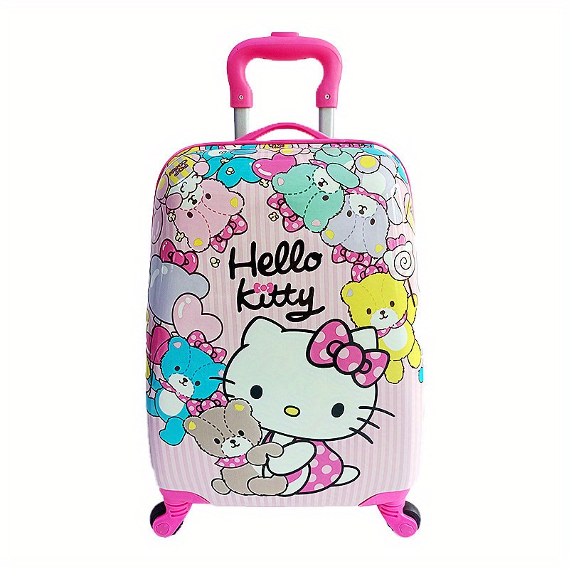 18-inch Luggage Suitcase For Travel, Featuring A Cartoon Hello Kitty Design, Perfect For Carry-on