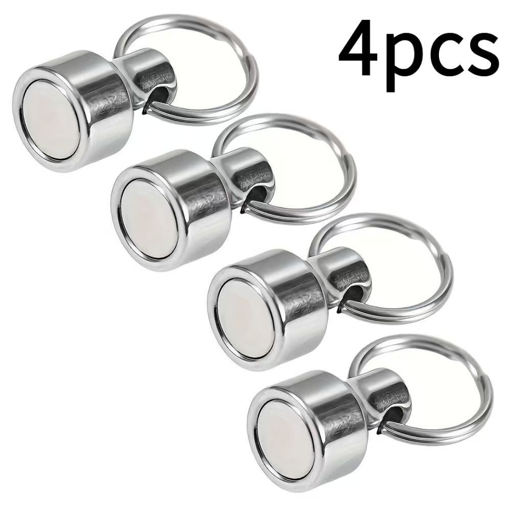 TEMU Lot de 4 fermoirs magnétiques robustes en métal, force de traction de 11,02 lb, connecteurs de fixation solides, adaptés aux outils d'extérieur,