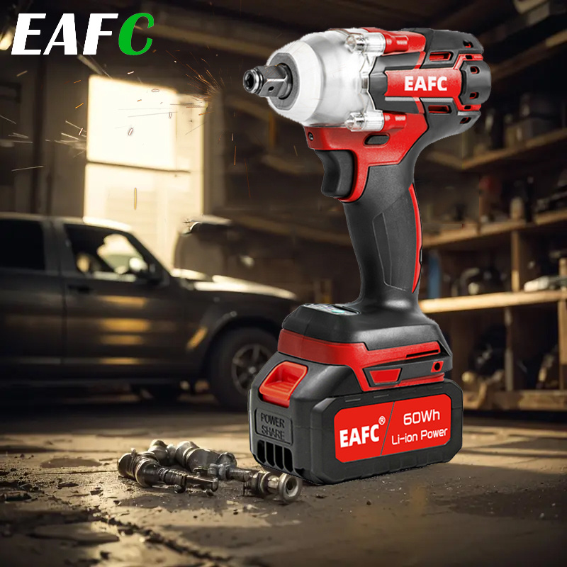 item picture   21v brushless electric wrench cordless electric wrench set 1 2 inch electric wrench   with 1 5  0ah lithium battery and a fast charger electric impact wrench suitable for car rv home wrench car repair tool