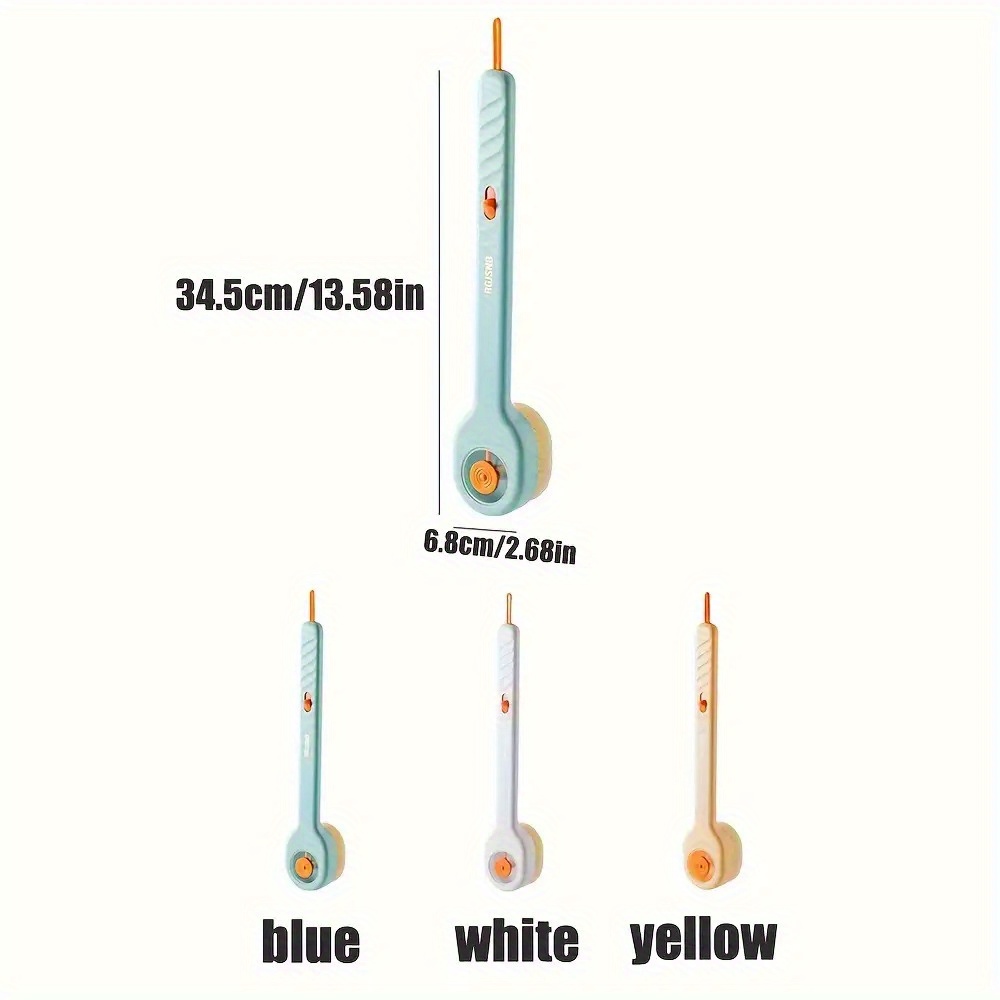 liquid filled bath brush with soft bristles long handle   release design for gentle exfoliation ergonomic back scrubber for   reach areas summer bathing essential no battery needed bath brush for bathing sleek   durable construction Product details 2