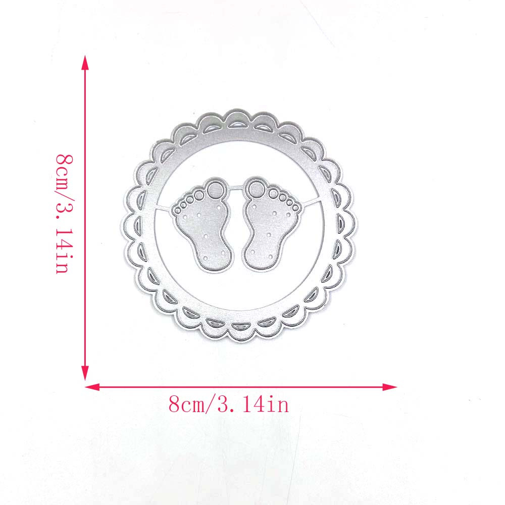 Cute Baby Feet Metal Cutting Dies For Diy Scrapbooking Album Paper Cards Decorative Crafts Embossing Die Cuts