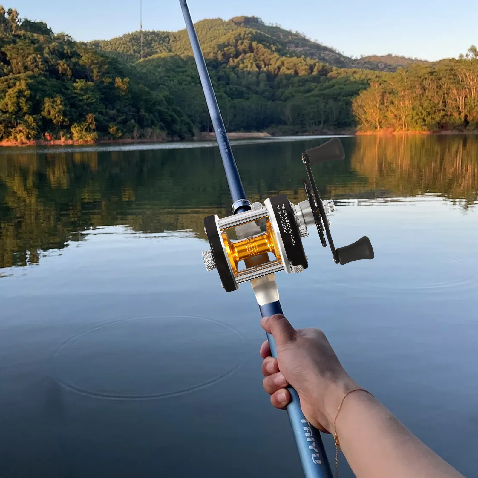 7ft medium heavy fast action baitcast rod Savannah 842: 7 ft / Power / Split / Casting Lure-Weight__3/4 oz robbing friction and improves RUNCL Braided Fishing Line, Color:Purple Chicken