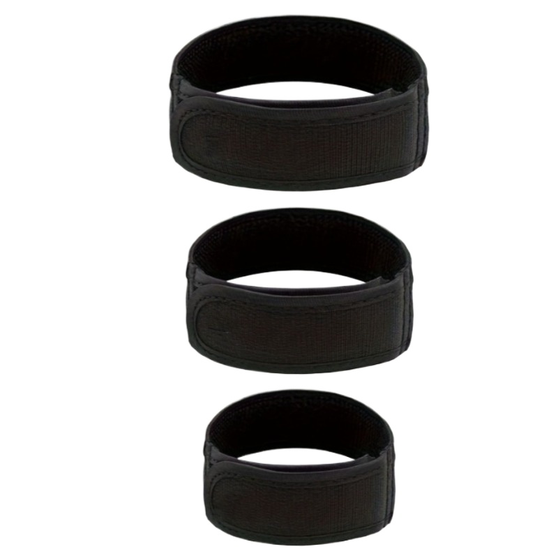Image of 3pcs/set Unisex Elastic Waistbands - Adjustable Side Belts, Black, Comfortable & Stylish For , Perfect For Casual Attire, Everyday | Sleek |