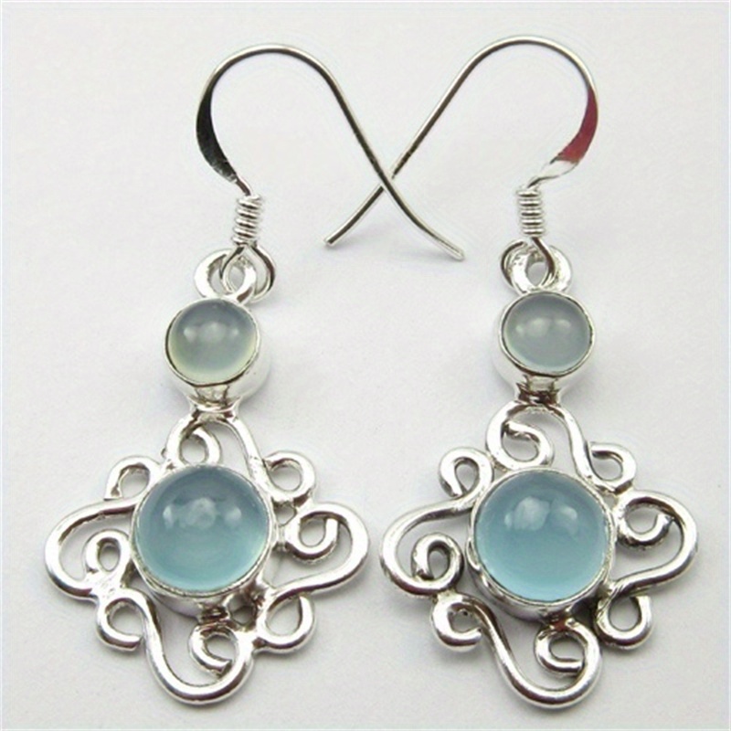 Artistic Retro Hollowed-Out Flower-Shaped Pendant Earrings