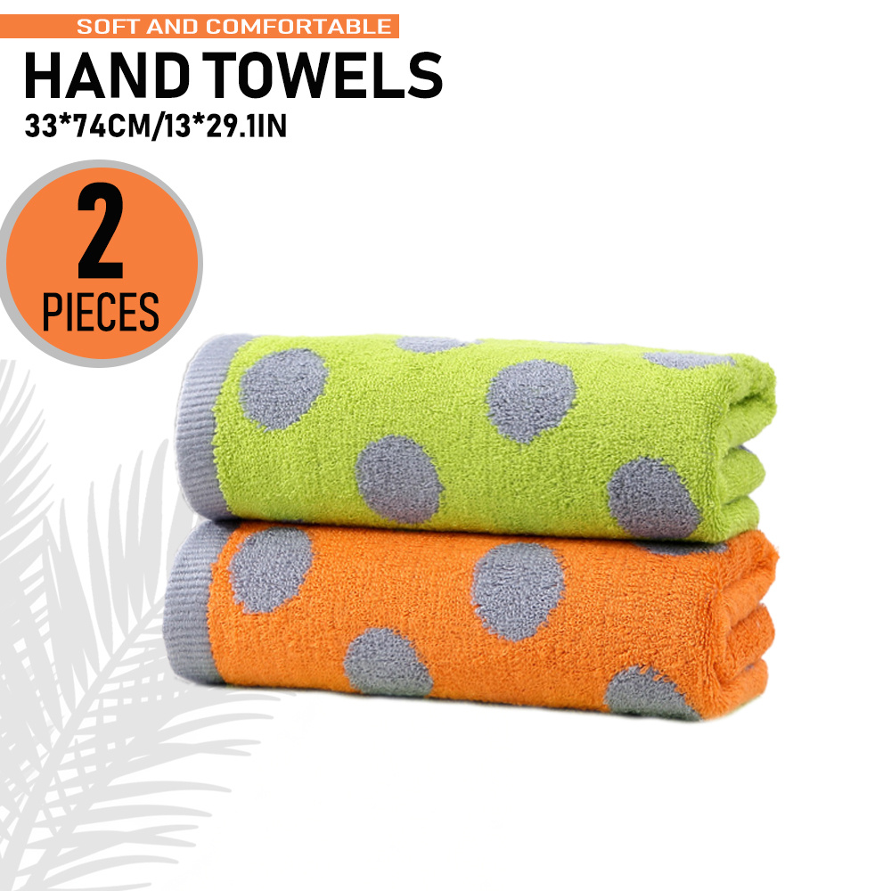 TEMU 2pcs/1pc Hand Towel Set,100% Bamboo Fiber,33*74cm/13*29.1in,532gsm,,orange And Green,thicken,soft And Comfortable, Absorbent,, Suitable For