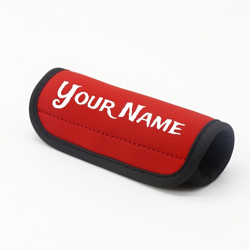 TEMU 2026 Year 1pc Custom Letter Luggage Handle Tag - Name/letter/text Engravable, Suitable For Suitcase, Backpack, Elegant Design - Birthday,
