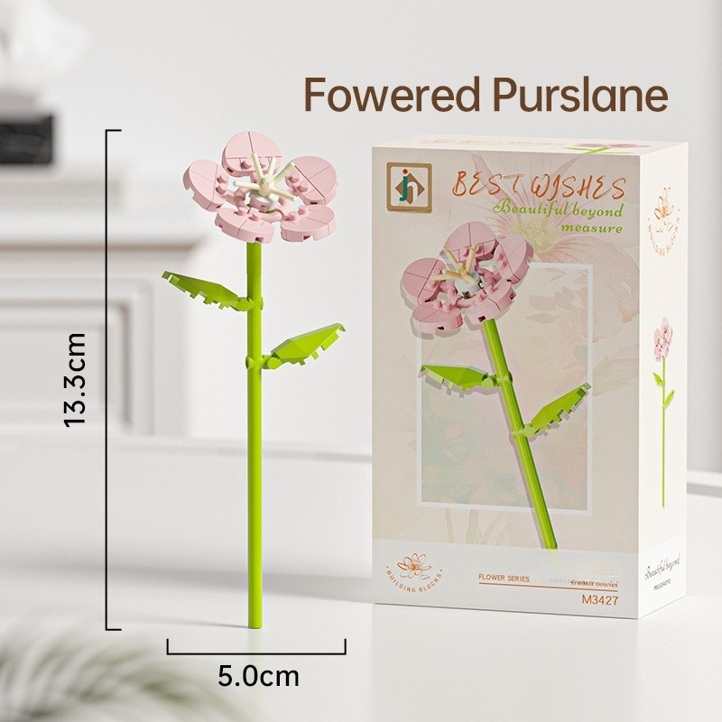 DIY Assembly Building Blocks Flower Bouquet Toy