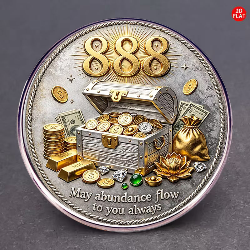 TEMU 2d Flat, 1pc, 2d 888 Wealth Design Stainless Steel Enamel Badge Unisex Business Lapel Pin Suit Shir, 2d Flat
