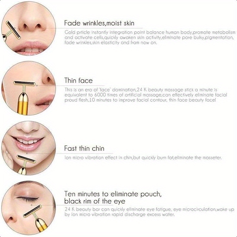 Murakon 24K Gold Plated Facial Tool in Use