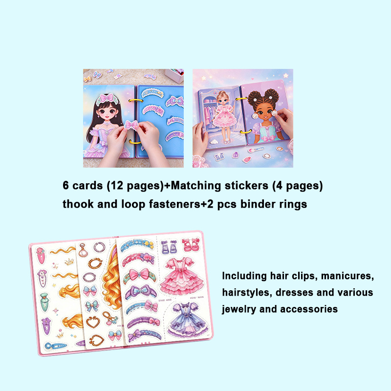 TEMU Libro di adesivi fai da te per il con design da - Adesivi educativi fai da te ad abbinare, adesivi giocattolo per , set per travestirsi, adesivi