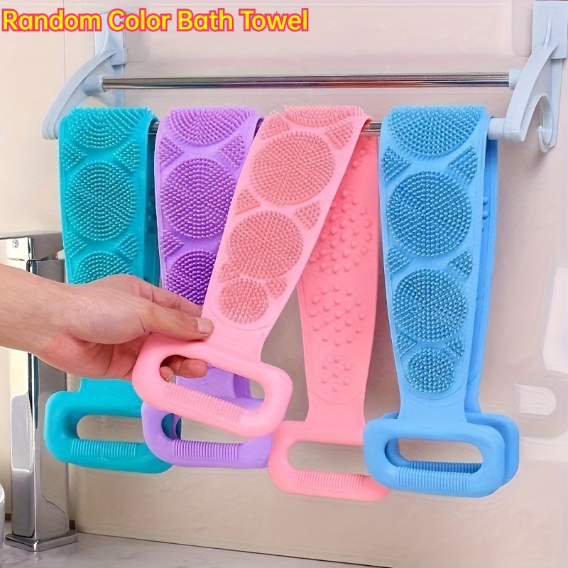 2 Pack Extra Long Silicone Body Scrubber Set, Deep Exfoliating