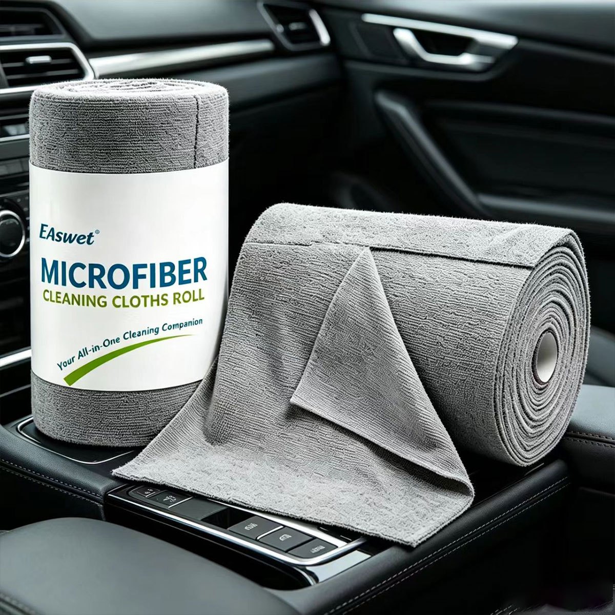 TEMU Easwet Large Roll Of Reusable Microfiber Cleaning Towels Suitable For Car, Kitchen & Household Use - High Absorbency Hand-tearable Sheets,