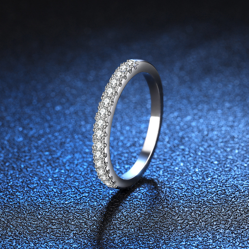 0.25 Carat 925 Silver Round Moissanite Ring — Stackable Gift