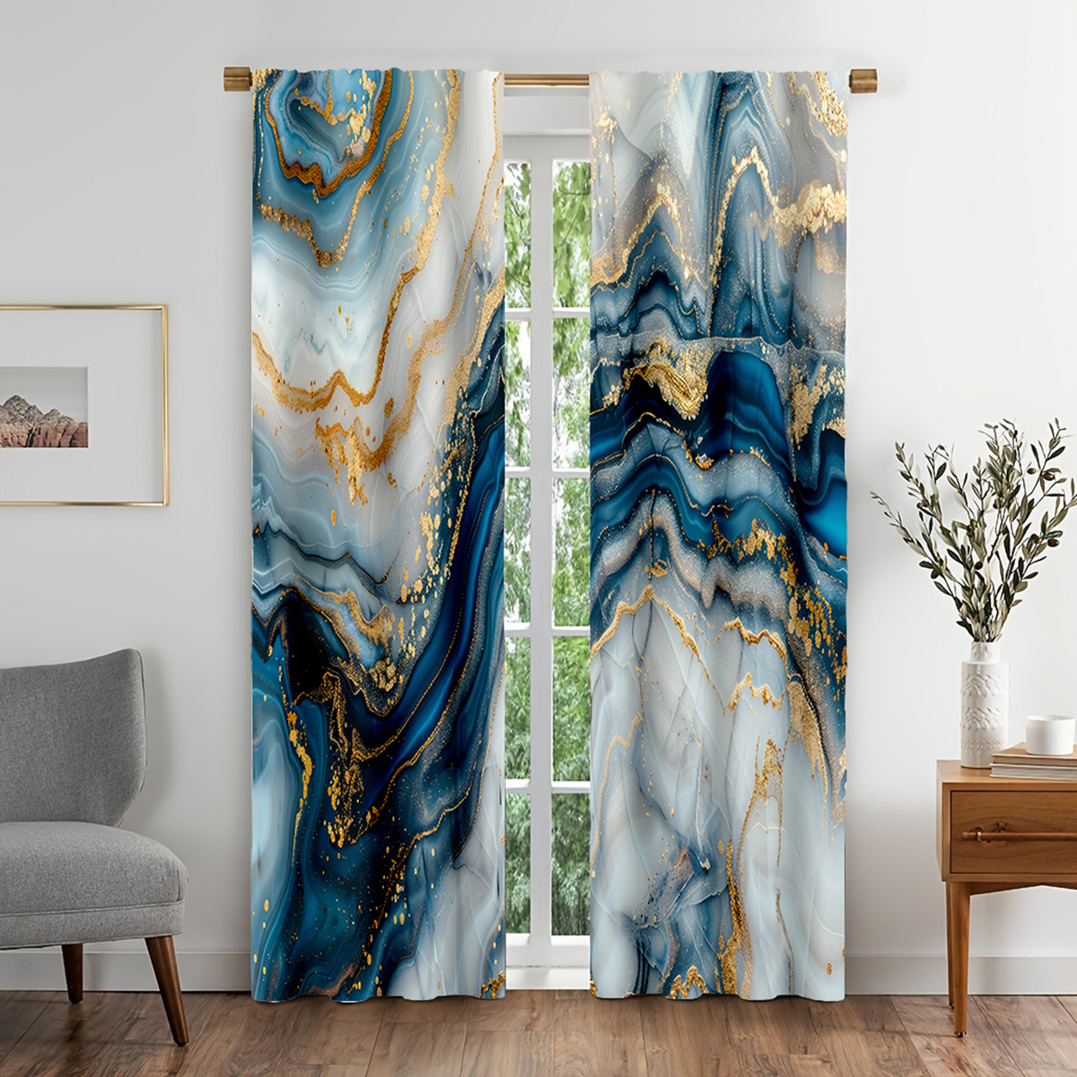 TEMU 2pcs/Set Rideaux de porte décoratifs motif marbre, Rideau de porte décoratif, Léger et respirant, Chambre confortable, , Cuisine tendance, Salon