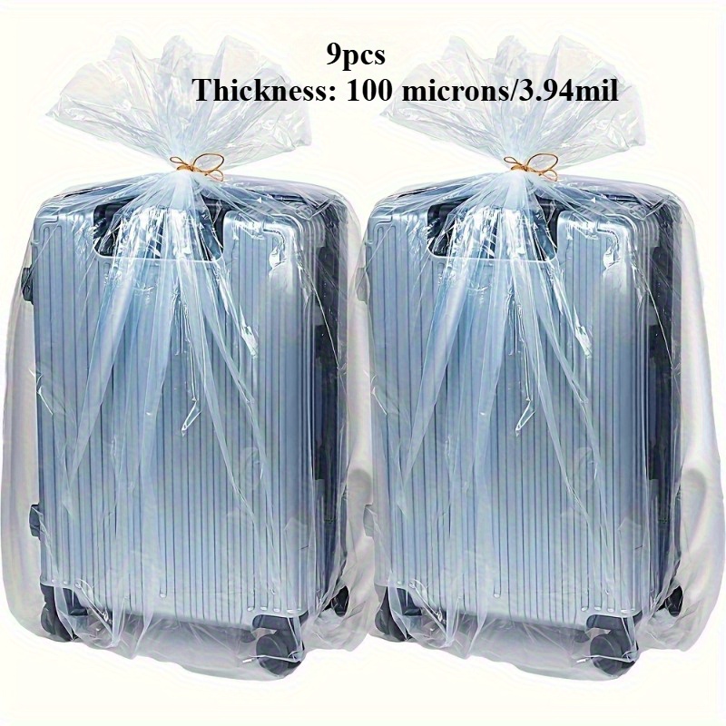 TEMU Sacs de Rangement en Plastique Transparent, Lot de 9 pièces, Organisez Efficacement les Articles de Maison et de Voyage, Housses -Poussière pour