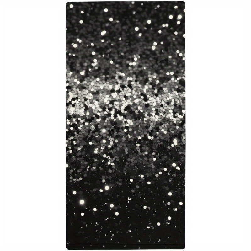 

Soft Absorbent Hand Towel 18x26 Inch - Glitter, Polyester, Machine Washable For Bathroom, Gym, Spa, Home Decor