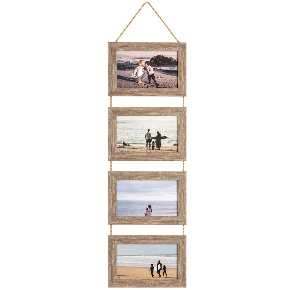 TEMU Set cornici per foto da appendere, espositore per foto da parete con di legno, cornici verticali per decorativa per la casa