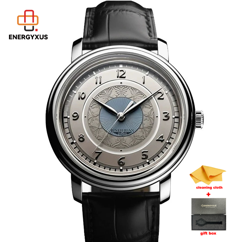 TEMU Luxury Man Business Faux Leather Watch Men Elegant Casual Watches Male Clock Wristwatches Reloj Hombre, Without Battery