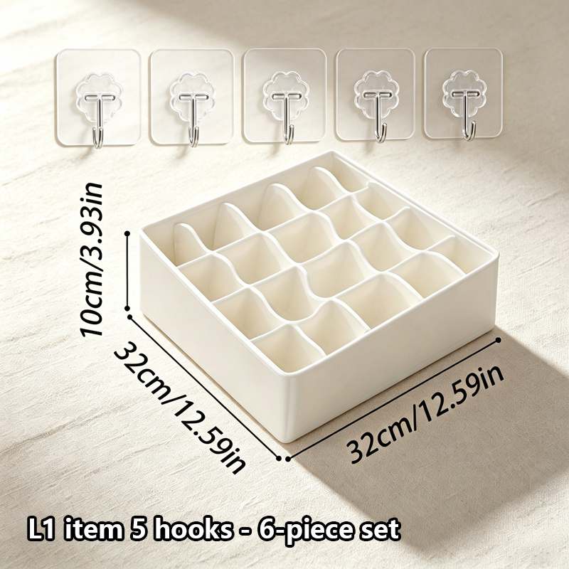 TEMU Fabric Underwear Storage Box, Home Closet Dormitory Panties Socks Clothes Drawer-style Compartment Cabinet Storage Box Organizer