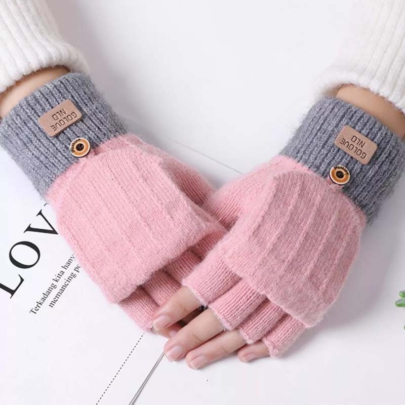 TEMU Warm Convertible Gloves For Women With A Design For Winter