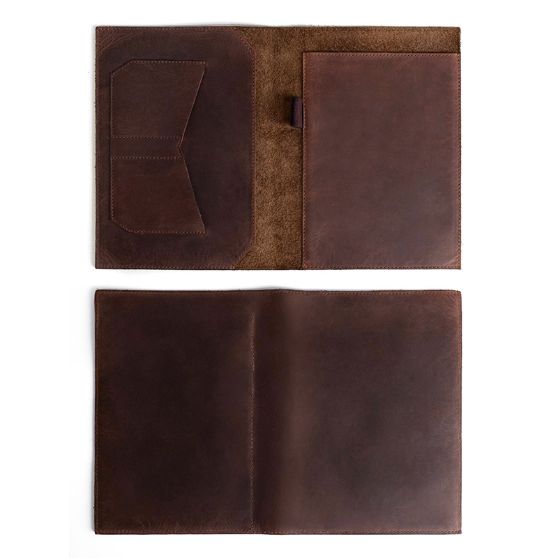 Handcrafted Genuine Top-grain Cowhide Genuine Leather Diary Cover (coffee Brown) with Refillable Notebook Insert, Pocket, Card Slot, and Pen Holder Design, Full-grain Notebook Protective Case