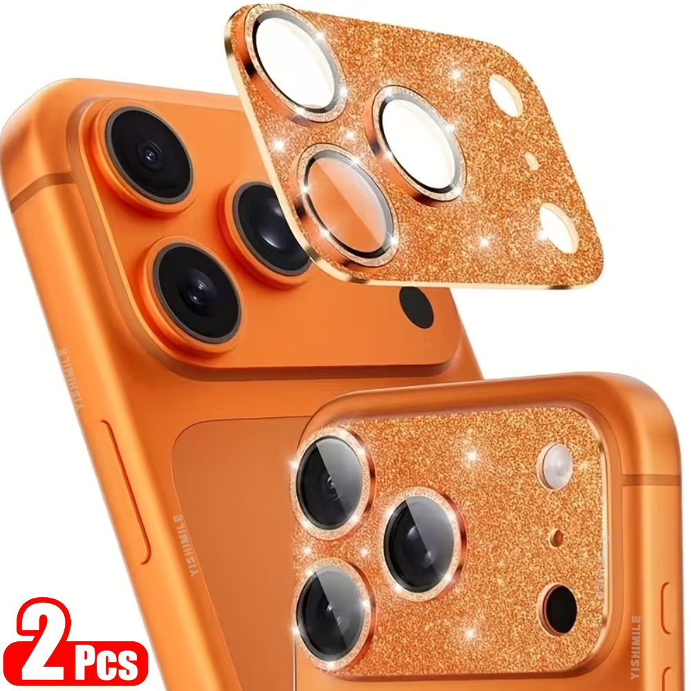 TEMU 2pcs Full Coverage Lens Protection Pad -suitable For Iphone 17 Pro/pro Max, 9h High-definition Ultra-thin Tempered Glass Lens Film, Scratch