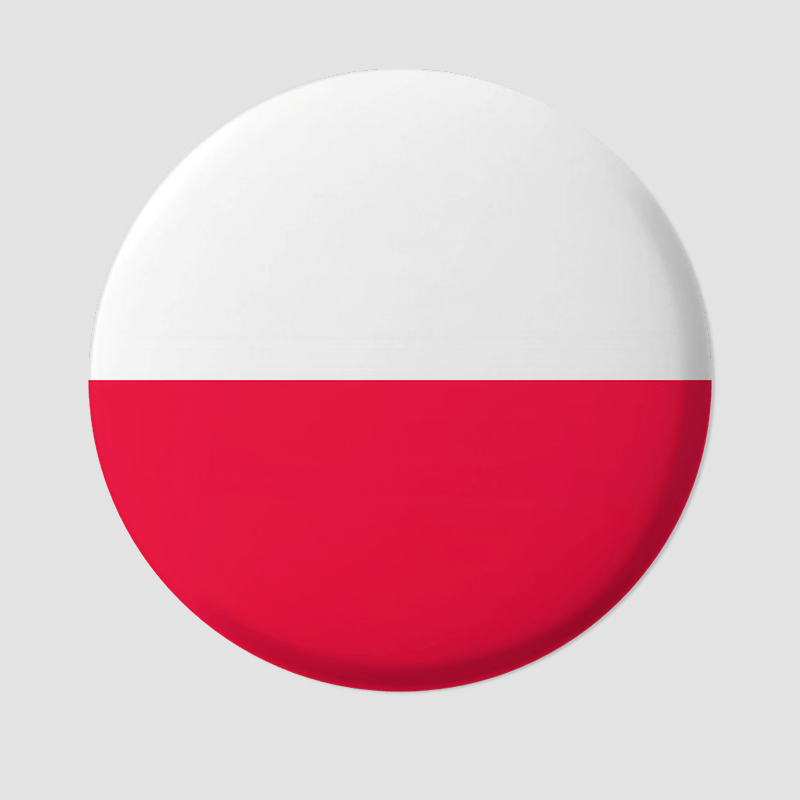 TEMU Stylish Polish Flag Badge Brooch - Durable Plastic, Ideal For Clothing, Hats & Backpacks - Perfect Gift For , & Colleagues At Lunar New Year,