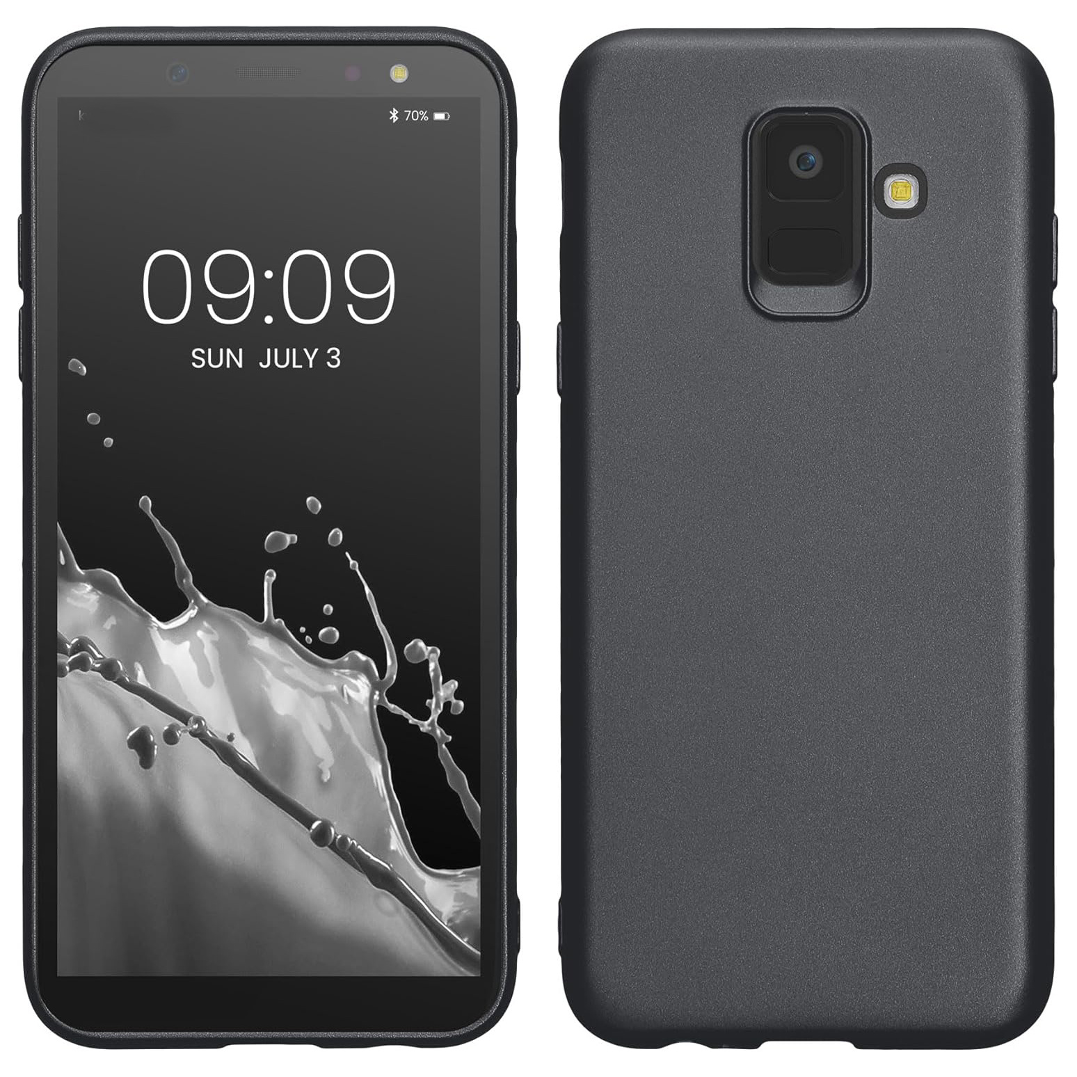 TEMU Phone Case: For Galaxy A6 (2018) Case Slim Shockproof Flexible Black Matt Soft Protective Phone Case Cover
