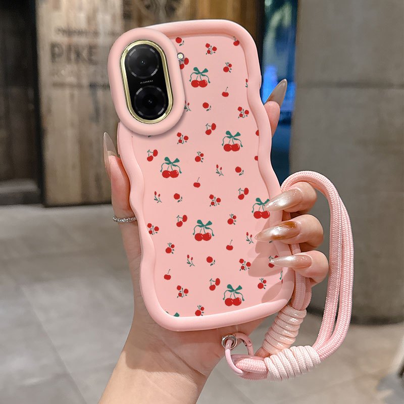 TEMU Phone Case - Stylish A5 Bow Cherry Cover For Redmi A5 4g, From Flexible Material And Includes A Lanyard For Entertainment Purposes