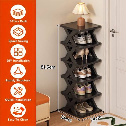 space saving corner shoe rack organizer tall narrow 6 9 tier sturdy plastic shelf for 6 9 pairs of shoes boots multi purpose storage for entryway closet room home shoes organizer storage free standing shoe racks