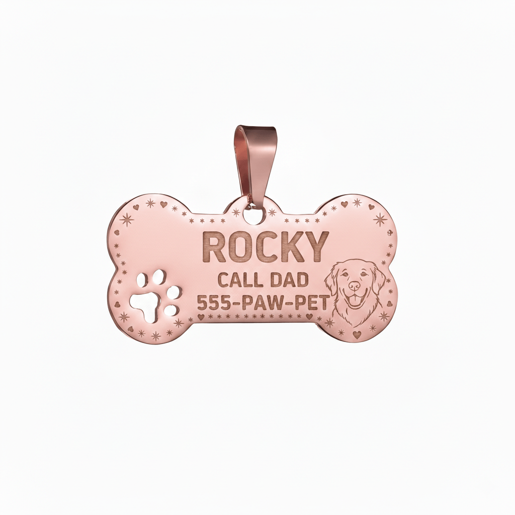 Custom Cuban Chain Dog Collar with Engravable Name and Phone Number Tag | Suitable for Small Medium Large Dogs | Pet Lover's Custom Gift · Cat Collar & Pet Identification Accessories
