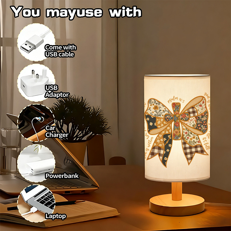 a modern usb powered linen lamp with a   and exquisite patterns   suitable as a bedside decoration and can   create ambiance   room and bedroom making it an   gift for   7