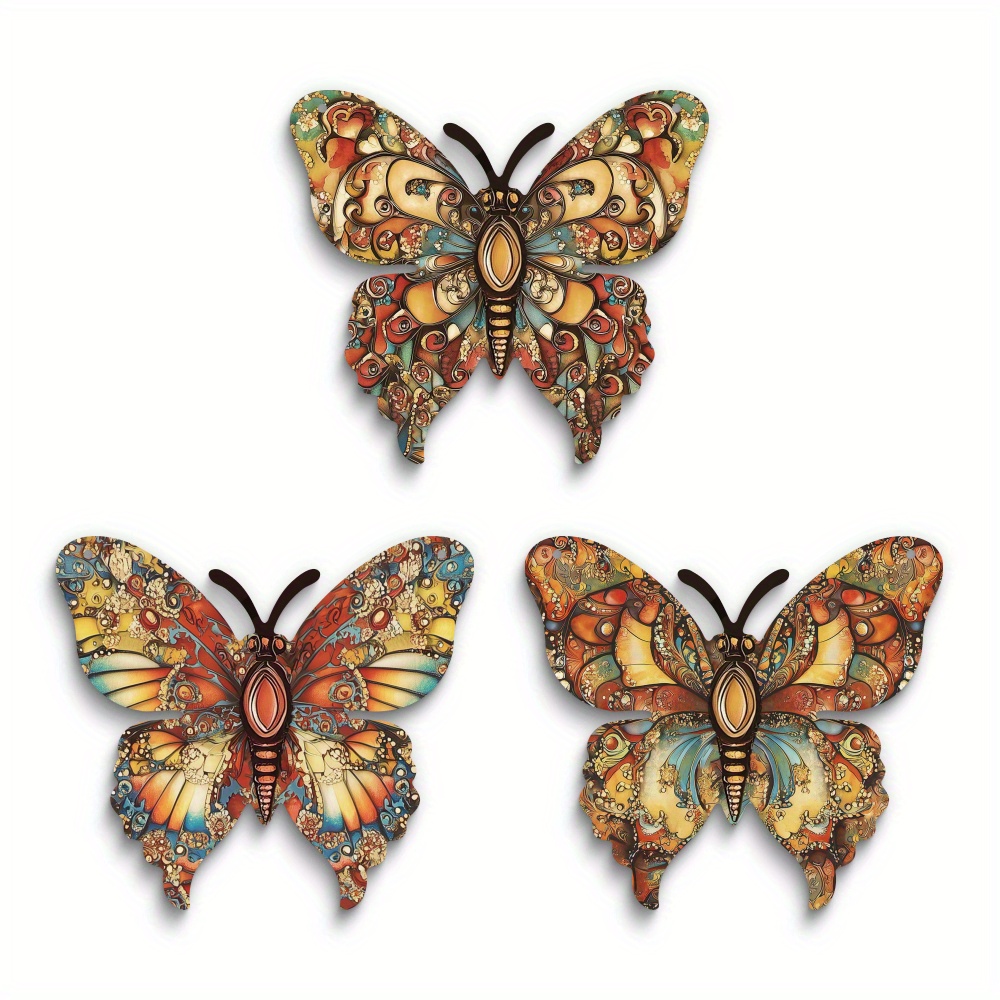 Image of Putuo Decor 3pcs -shaped Metal Sign For Outdoor Decoration, Wall Art For Home And Garden, Suitable For Rooms, Yards, And Flower Gardens, Makes A Great Gift For Outdoor Decor