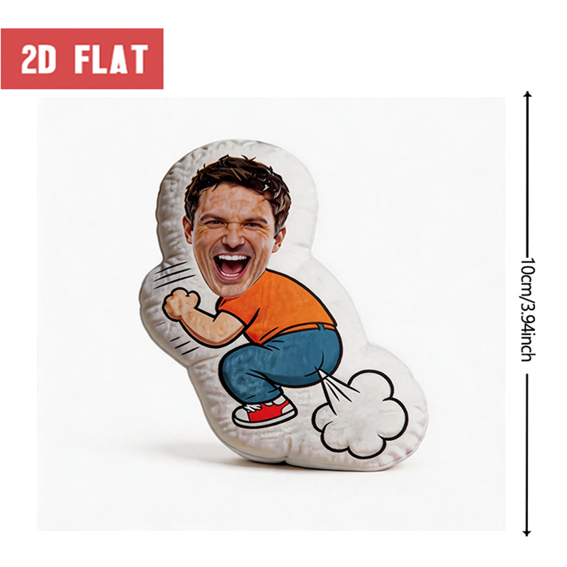 TEMU Coussin Personnalisé Visage Amusant, Coussin Décoratif avec Photo et Personnalisé et Impression , Grand Coussin d'Accent de 60CM pour Canapé &