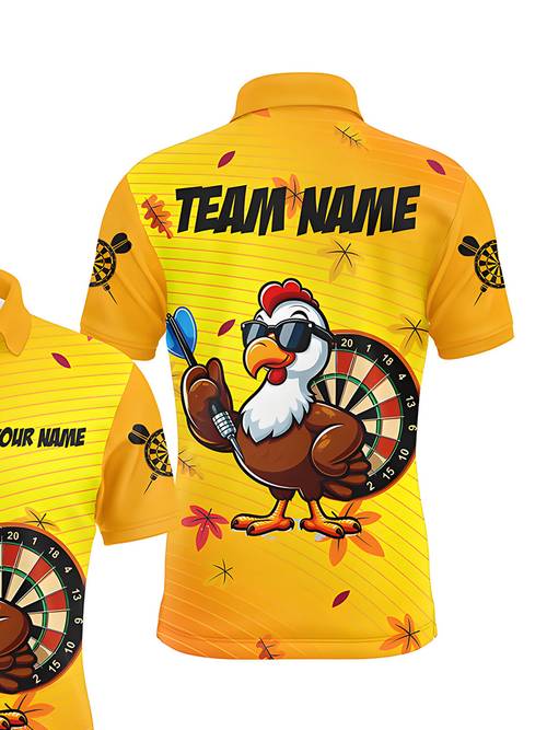 personalized t shirt for mens washable customize featuring a cartoon chicken design casual play breathable for club matches and practice set apparel unique gifts da