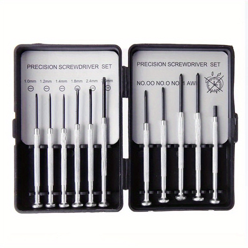 A Set Of 11 Miniature Precision Screwdrivers, Perfect For Repairing Watches, Jewelry And Glasses