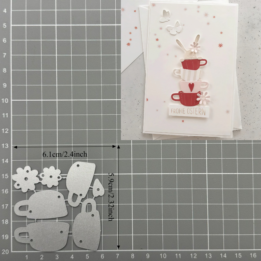 Image of 2026 New Arrival Stack Of Mugs Metal Cutting Dies Mold Paper Craft Knife Mould Stencils Photo Albums