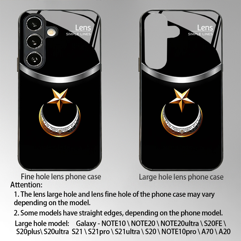 TEMU Phone Case: And Moon Logo Design, Trendy And Fashionable For Galaxy S26, S26 Ultra, S25 Plus, S25 Ultra, A53, A54, A55, A05, A13, A14, A15, A33,