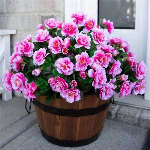 6 bundles uv resistant realistic artificial flowers all weather fade resistant outdoor plants for porch patio garden balcony yard decor no maintenance no watering artificial outdoor flowers porch decoration natural look foliage