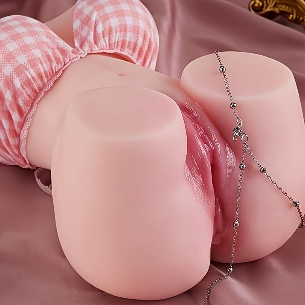 2.9lb Sex Doll Female Realistic Torso Belt 3-in-1 Pocket Vagina Buttocks Caressing Sex Toy, Life Size Big Breasts Vagina and Anus Adult Sex Doll for Men