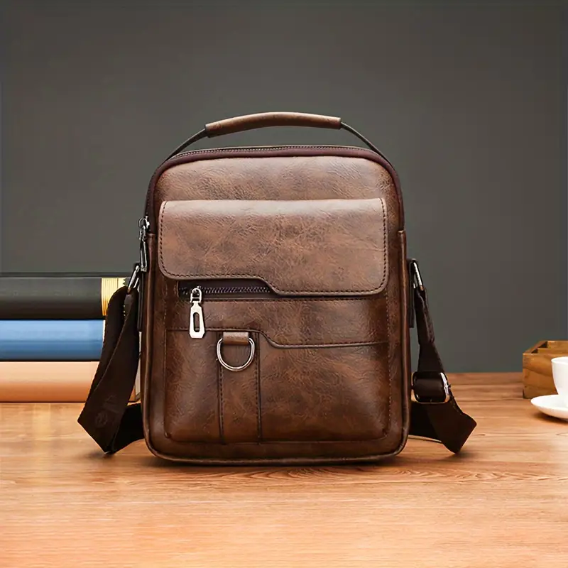 a single shoulder crossbody bag for men women with long wallet and short wallet integrating business leisure and commuting support details 11