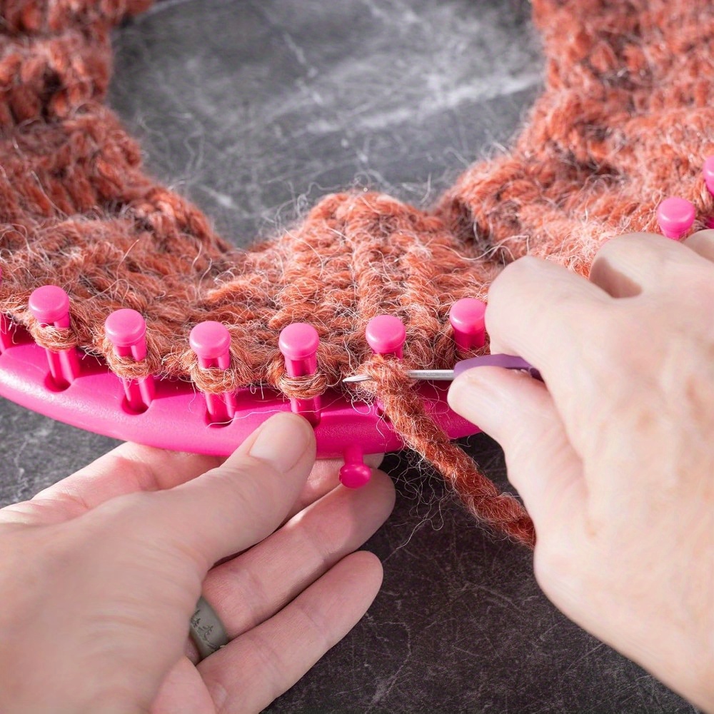 6pcs diy hand made sewing knitting tool set color mixing geometric knitting tool set hand made diy scarf knitting portable tools diy homemade yarn knitting tool set suitable for scarves and hats holiday gifts easy to   sturdy and durable Product details 1