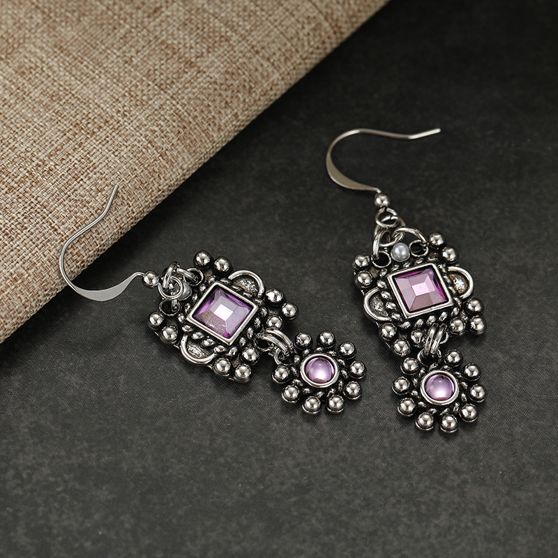 Bohemian Ethnic Style Geometric Draped Earrings